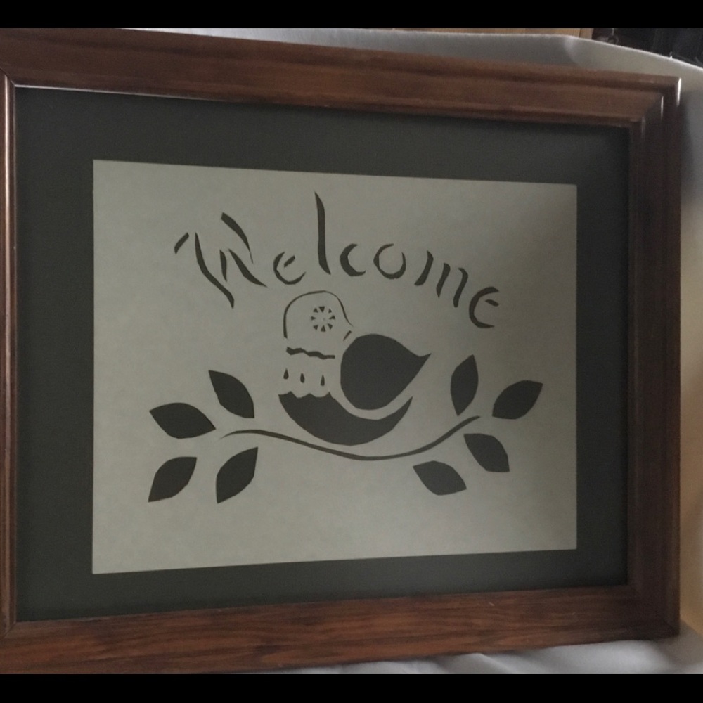 Handcraft Scherenshnitte welcome cut paper design